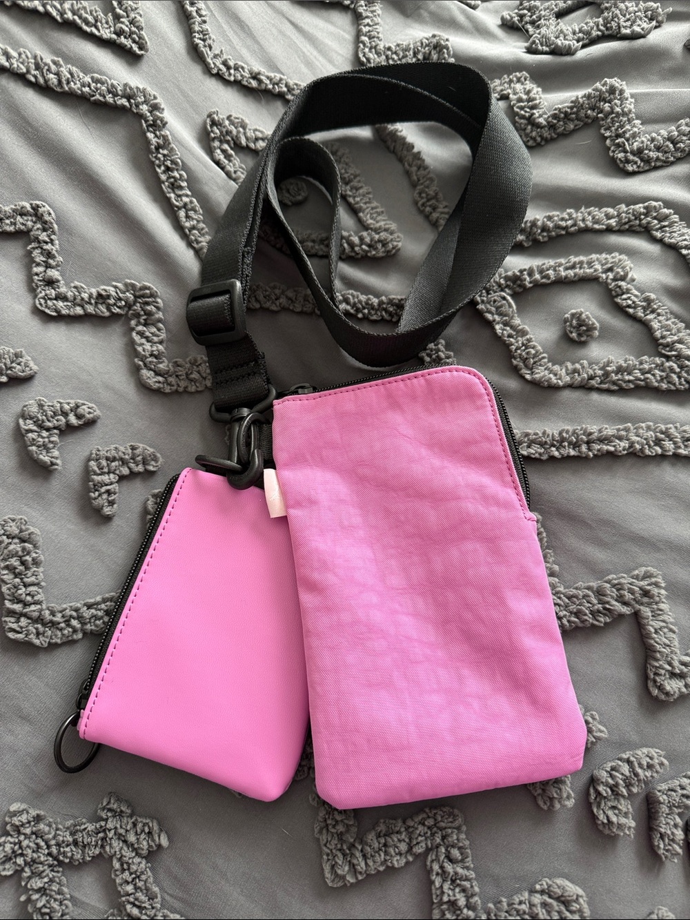 Puma Pink Two-Piece Crossbody Phone Pouch Set